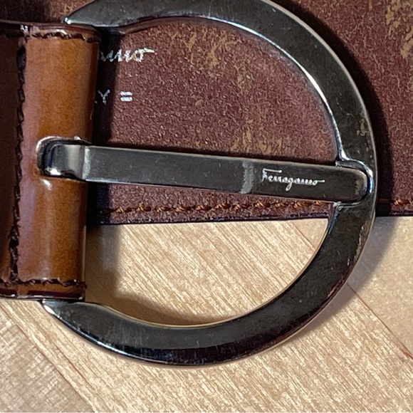 Salvatore Ferragamo Leather double Gancini belt vintage - Picture 7 of 14